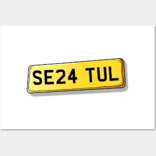 SE24 TUL Tulse Hill Number Plate Posters and Art